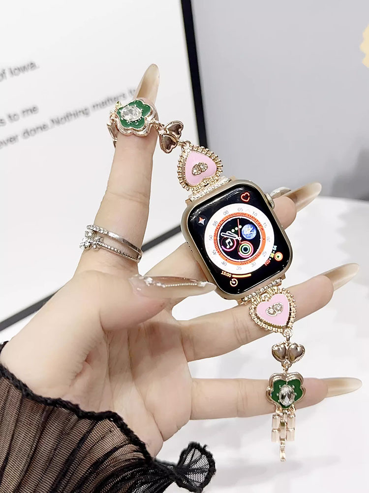 Heart and Flower Stainless Steel Band