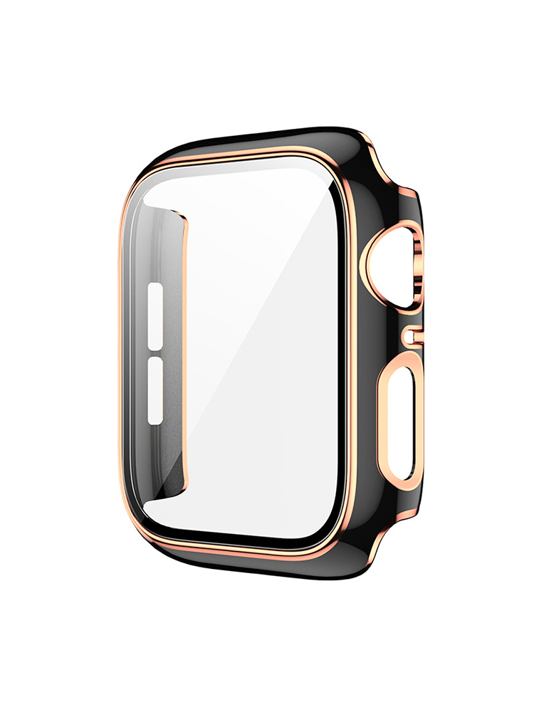 Electroplating Trim Apple Watch Protective Case with Protective Film