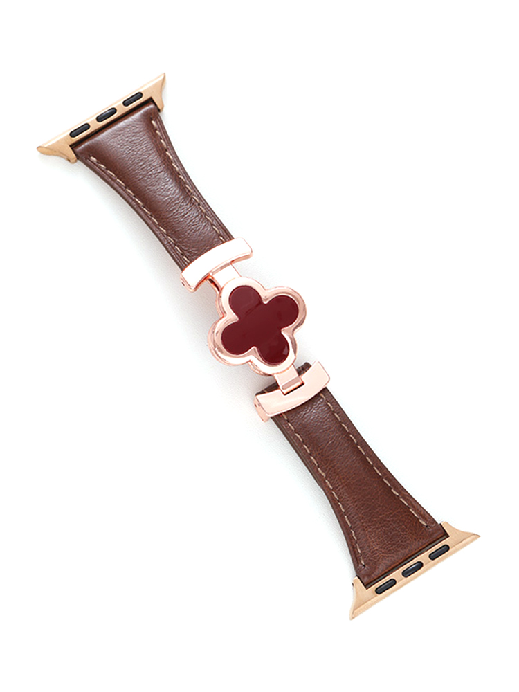 Clover Magnetic Curve Leather Apple Watch Band - Tatanband