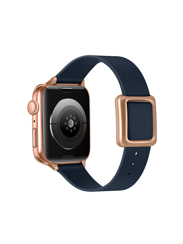 Magnetic Square Buckle Slim Leather Apple Watch Band - Tatanband
