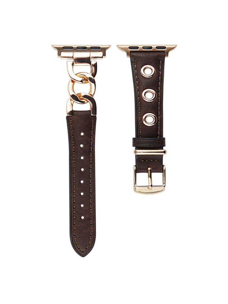 Vintage-paneled Leather Band