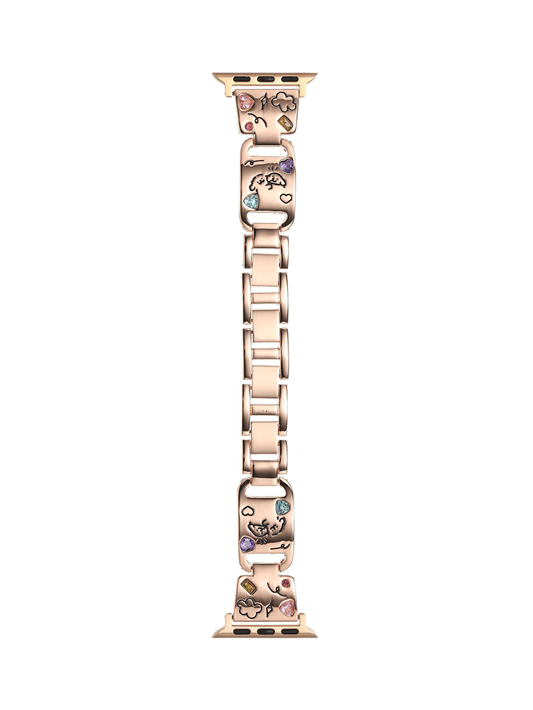 Gem-set Bracelet Stainless Steel Band