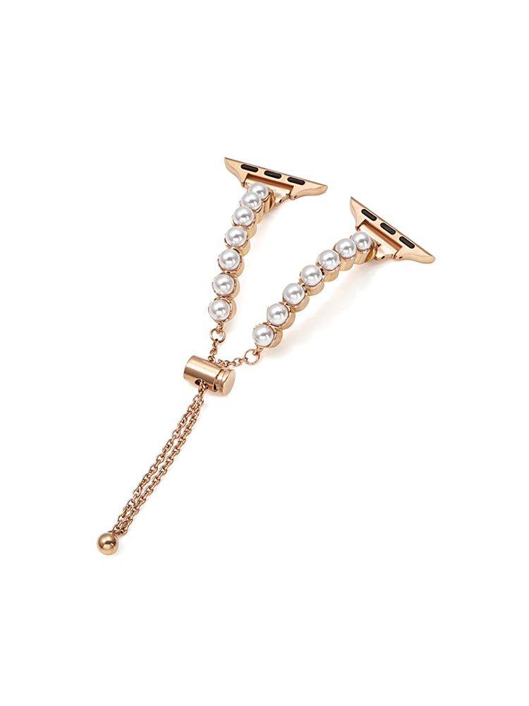 Single Row Pearl bracelet Stainless Steel Band