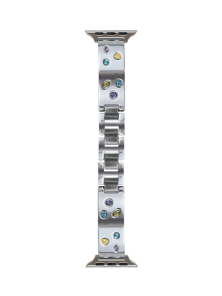 Five-color Zircon Bracelet Stainless Steel Band