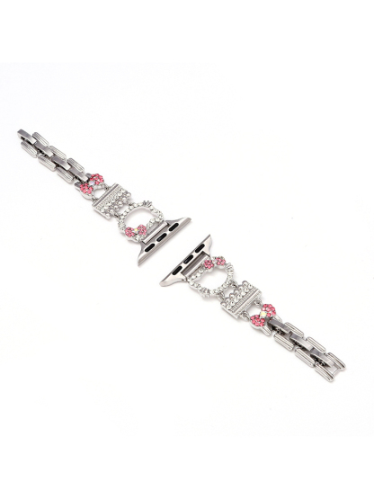 Diamond-encrusted Kitty Stainless Steel Band