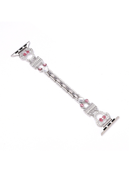 Diamond-encrusted Minnie Stainless Steel Band