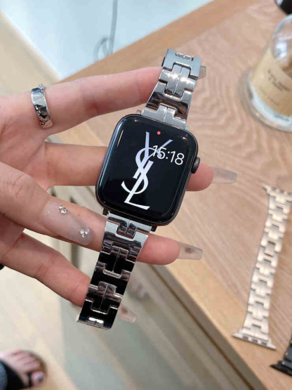 H and Plus Chain Curve Stainless Steel Band