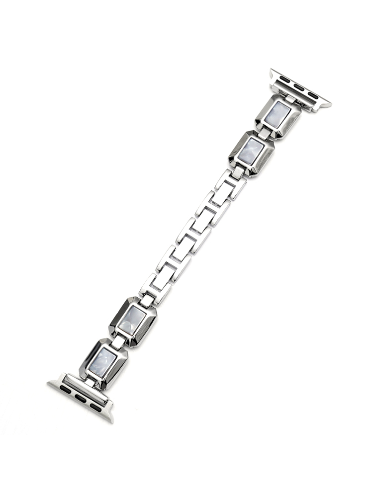 Rectangular Resin Embedded Stainless Steel Apple Watch Band - Tatanband