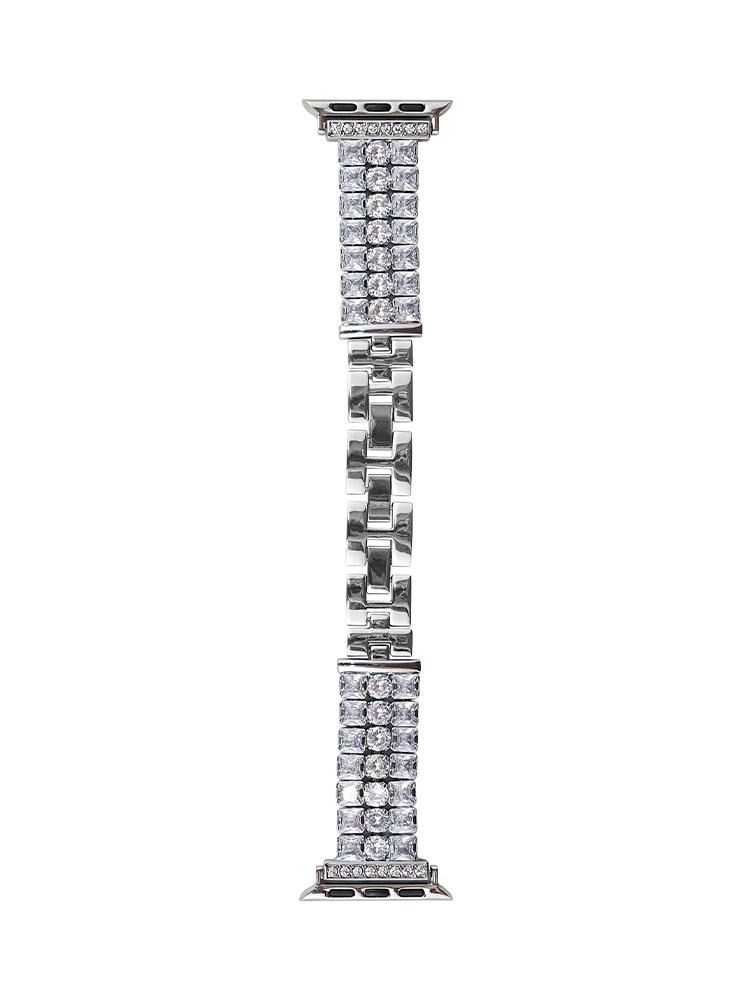 3-link Full Diamond Stainless Steel Band