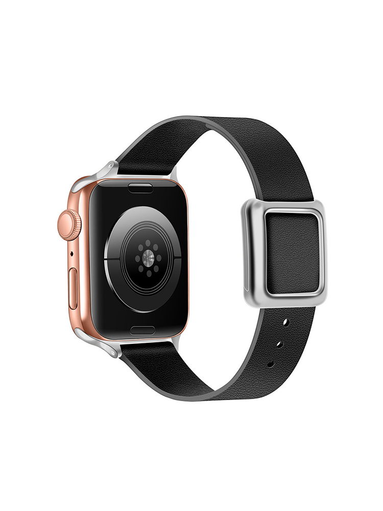 Magnetic Square Buckle Slim Leather Apple Watch Band - Tatanband