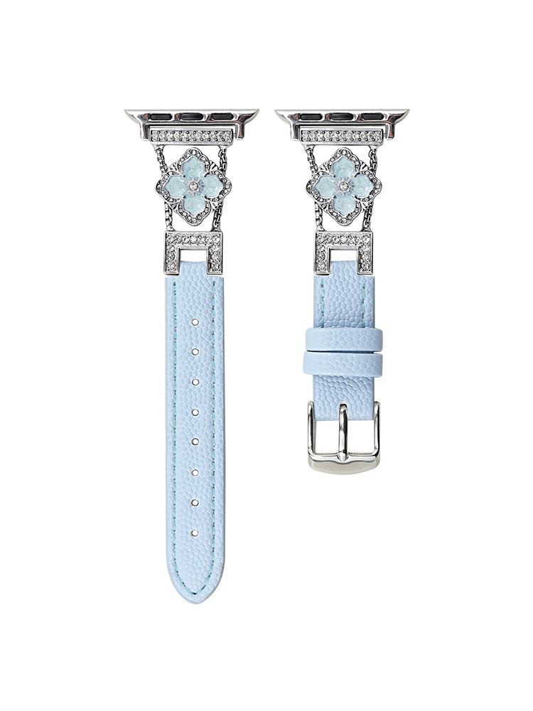 Exotic Four-Leaf Clover Buckle Leather Apple Watch Band - Tatanband