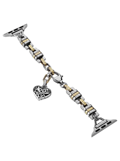 Retro Heart Shape Pendant Chain Stainless Steel Band