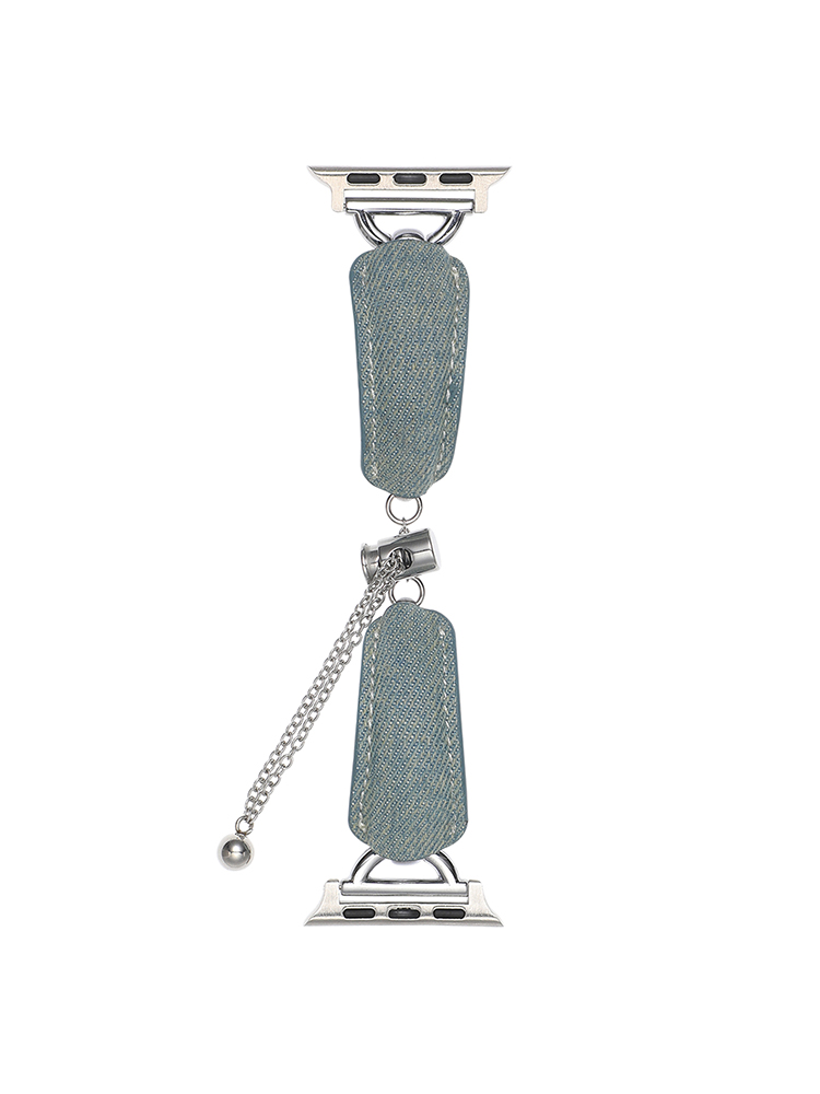 D-shaped Buckle Bracelet Denim Apple Watch Band - Tatanband