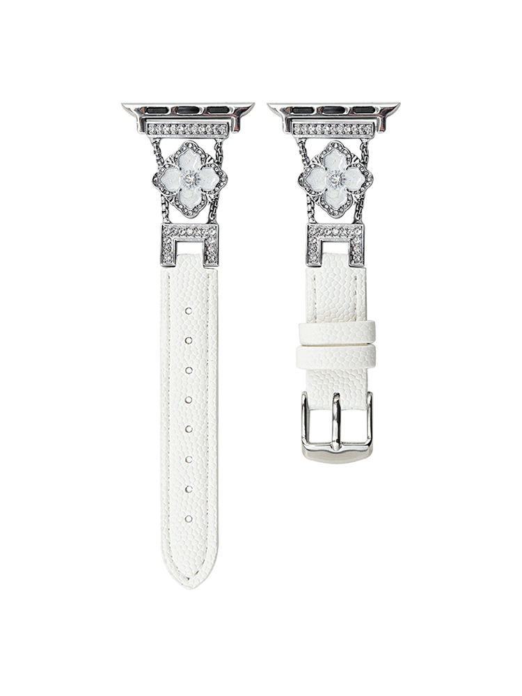 Exotic Four-Leaf Clover Buckle Leather Apple Watch Band - Tatanband