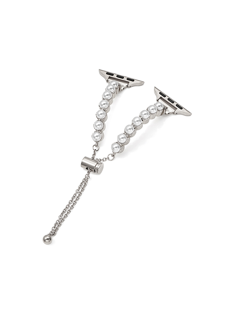 Single Row Pearl bracelet Stainless Steel Band