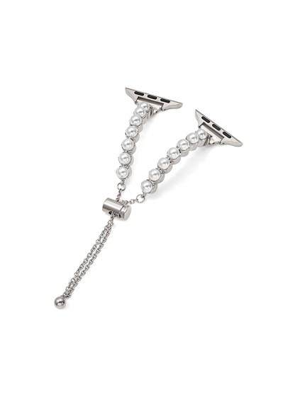 Single Row Pearl bracelet Stainless Steel Band