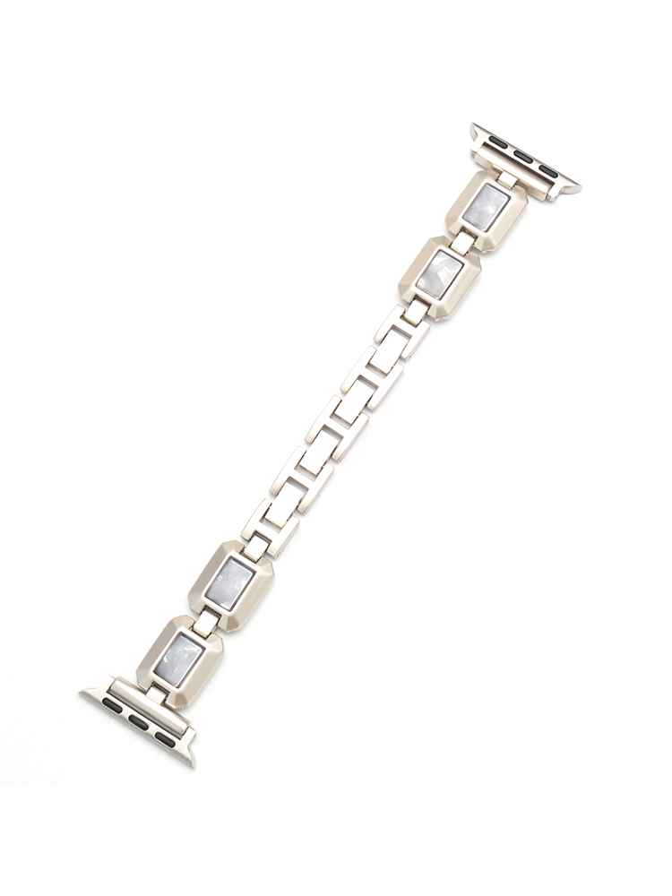 Rectangular Resin Embedded Stainless Steel Apple Watch Band - Tatanband