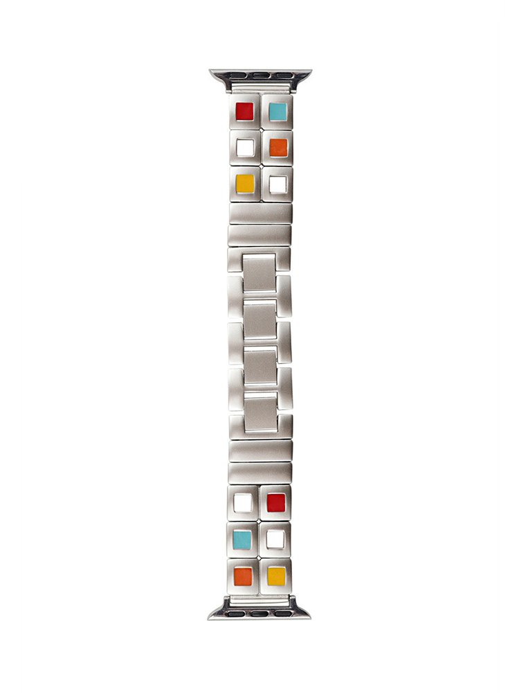 Colorful Squares Stainless Steel Band