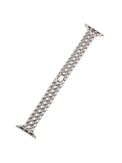 Rhinestone Double Row Shell Stainless Steel Band