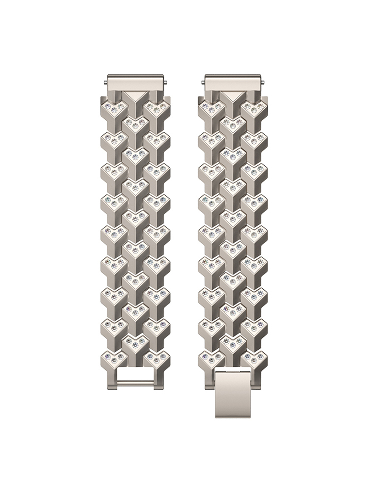 Diamond Pangolin Pattern Stainless Steel Band