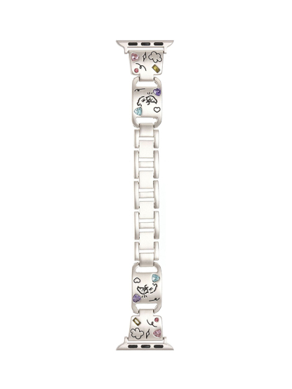 Gem-set Bracelet Stainless Steel Band