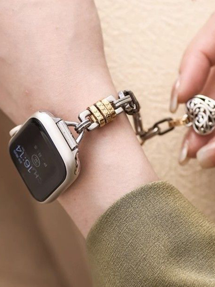 Retro Heart Shape Pendant Chain Stainless Steel Band