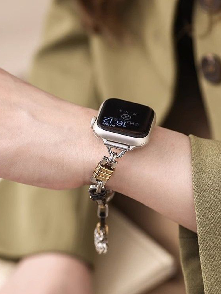 Retro Heart Shape Pendant Chain Stainless Steel Band