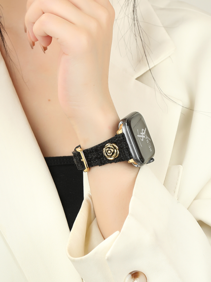 Camellia Rivet Curve Leather Band