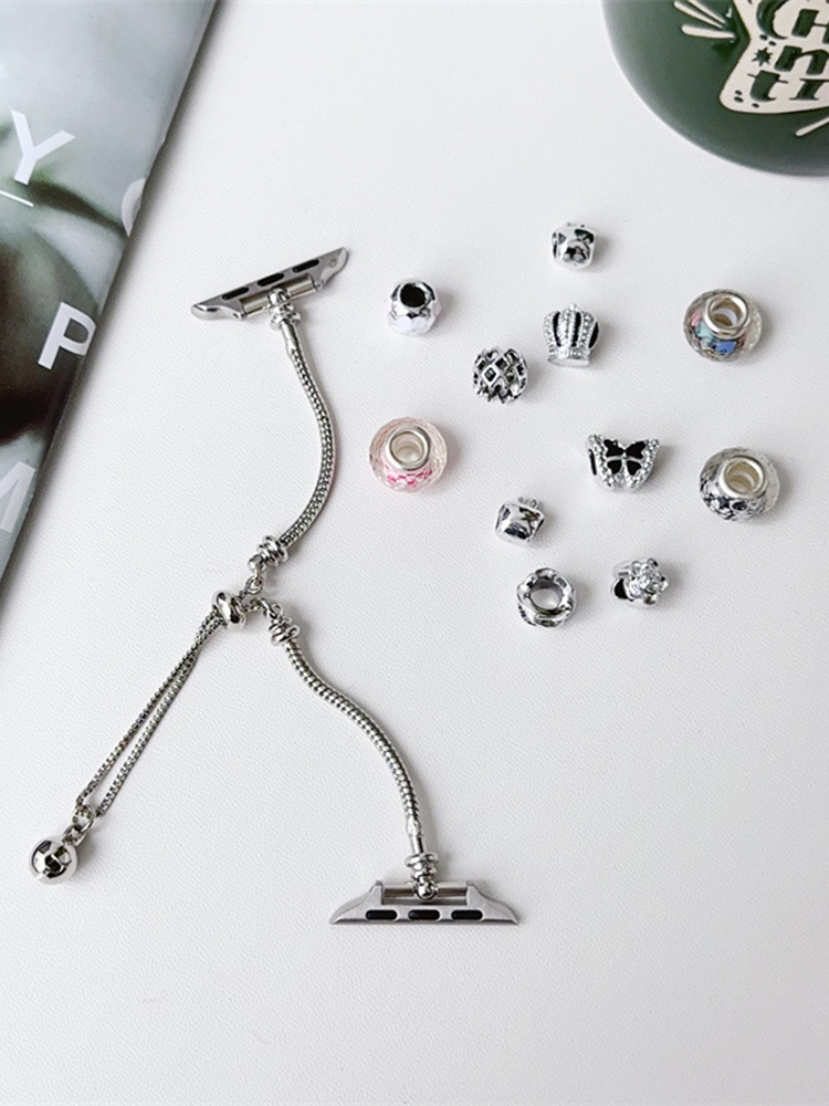 Beaded Bracelet Stainless Steel Band