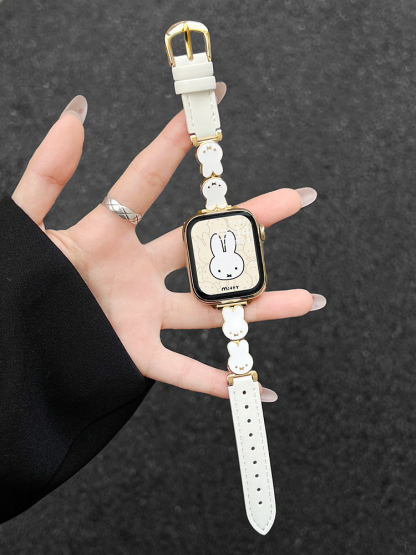 Easter Series Bunny Leather Band for Apple Watch