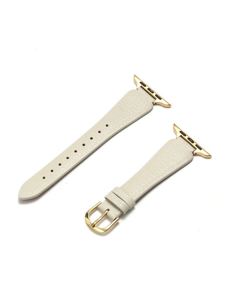 Vase-shaped Pebbled Leather Apple Watch Band - Tatanband