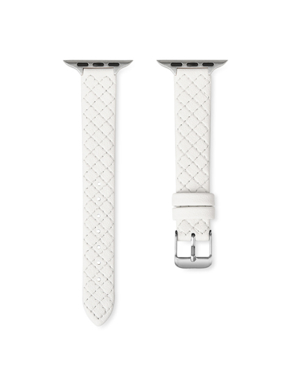 Diamond Plaid Leather Band