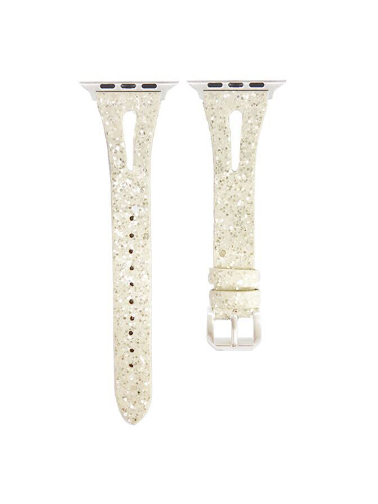 Glitter Sequins Water Drop Hollow Leather Apple Watch Band - Tatanband