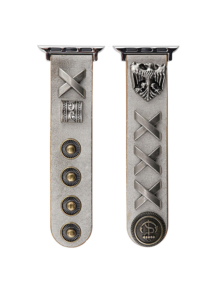 Punk Style Rivet Vintage Leather Apple Watch Band - Tatanband