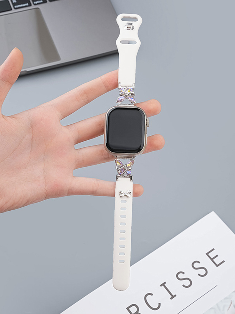 Zircon Butterfly Silicone Band