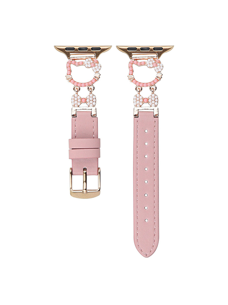 Mini Colored Beads Kitty Leather Apple Watch Band - Tatanband