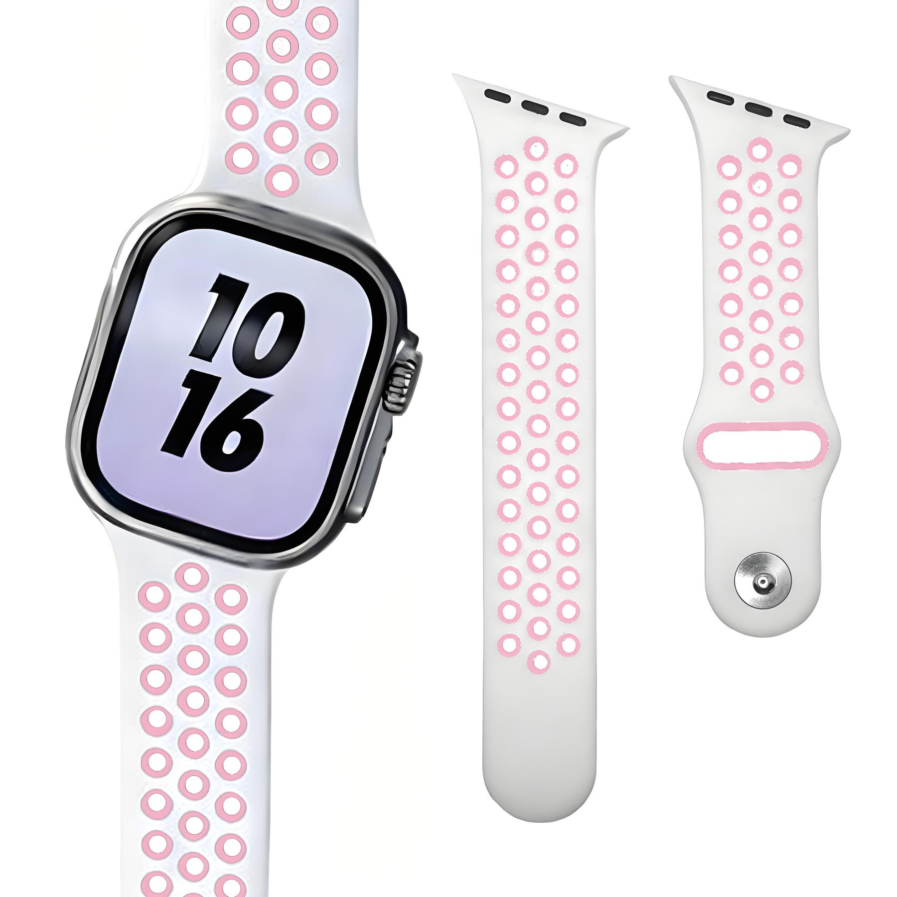 Creative Beveled-Edge Breathable Rubber Sports Watch Band for Apple Watch