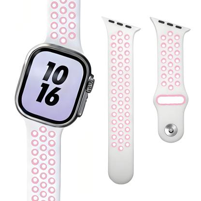 Creative Beveled-Edge Breathable Rubber Sports Watch Band for Apple Watch