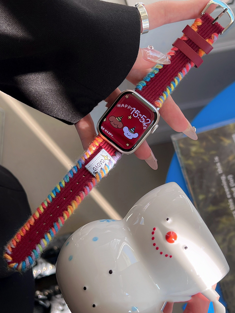 Hand-wound Corduroy Leather Band