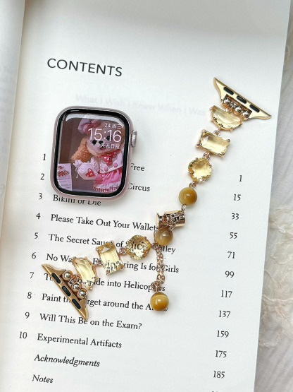 Three Zircons Chain Stainless Steel Band-Tatan Band