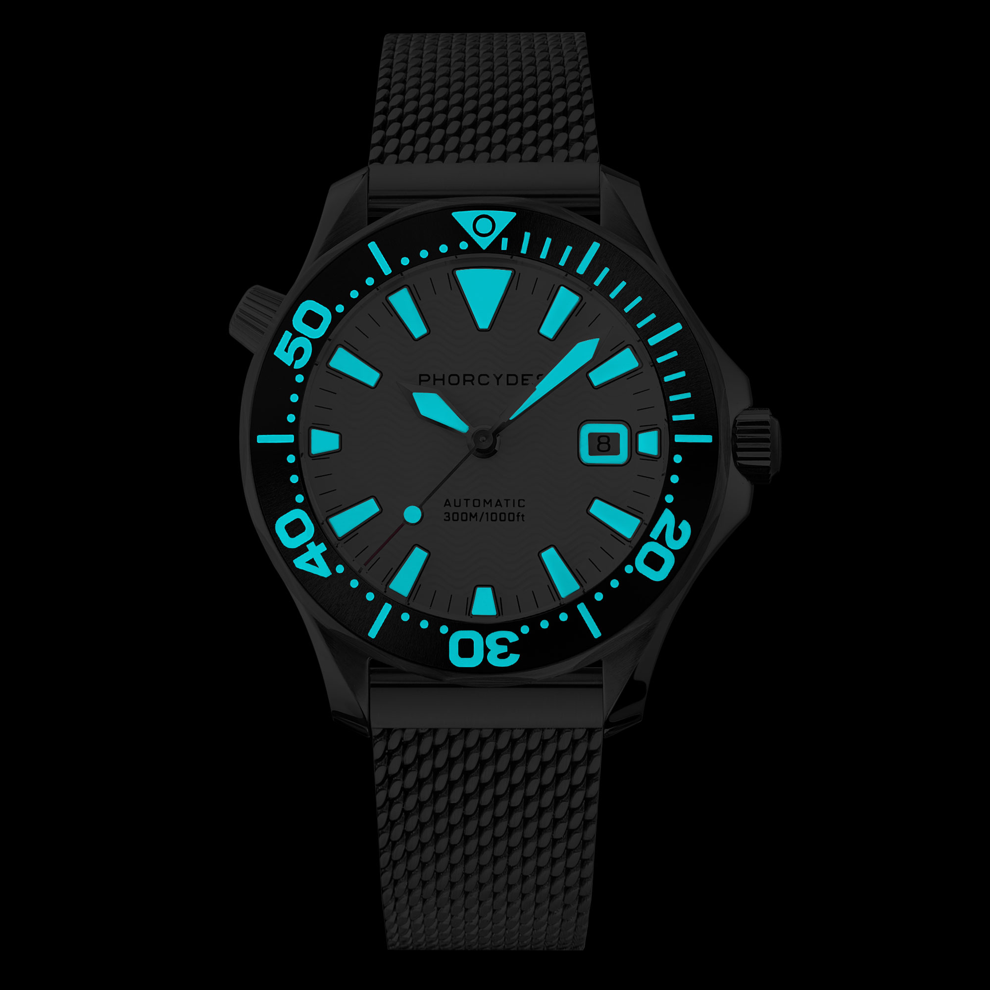 PH-6  with FKM strap (white dial)