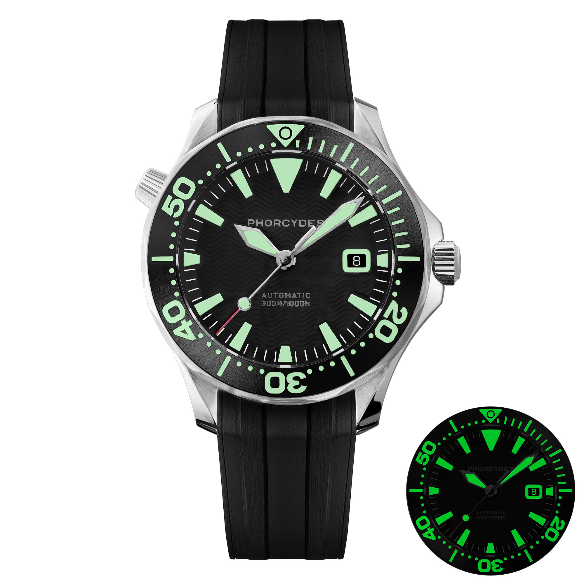 PH-6  with FKM strap (black dial)