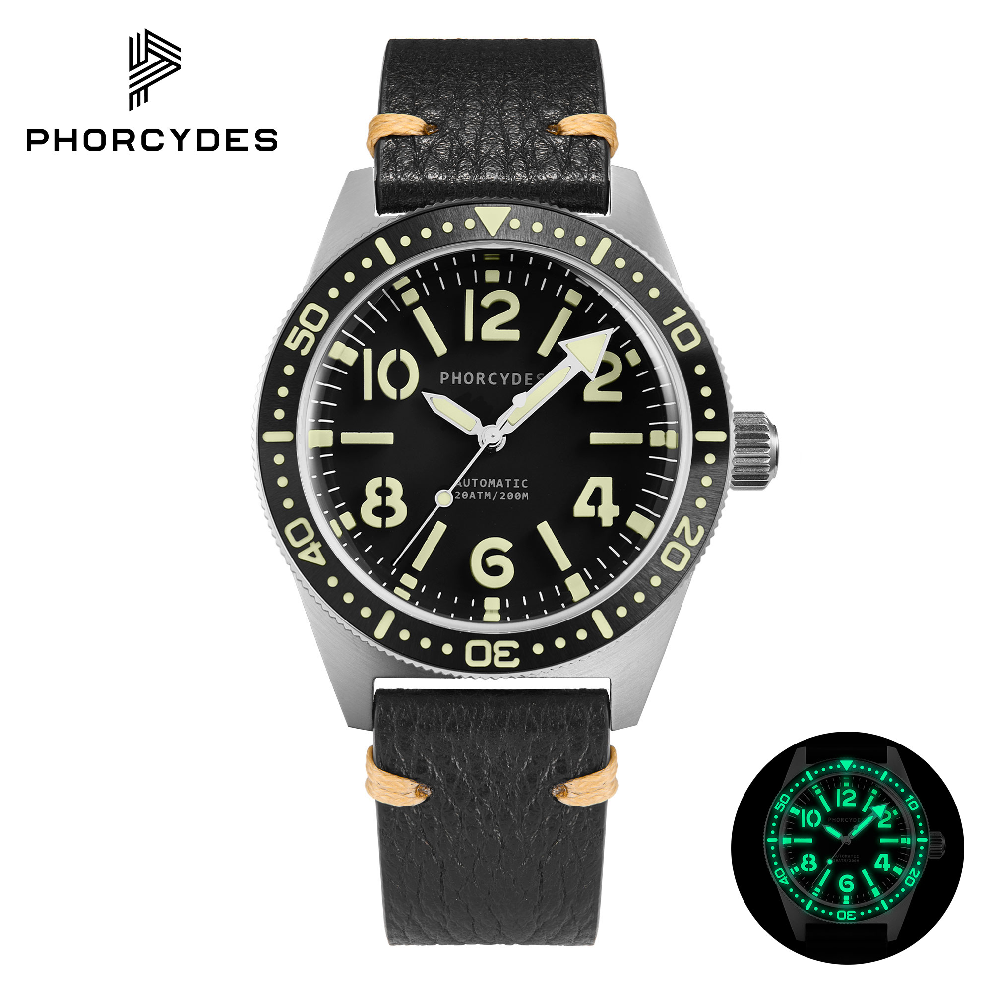 PH-4A skin diver watches with leather strap