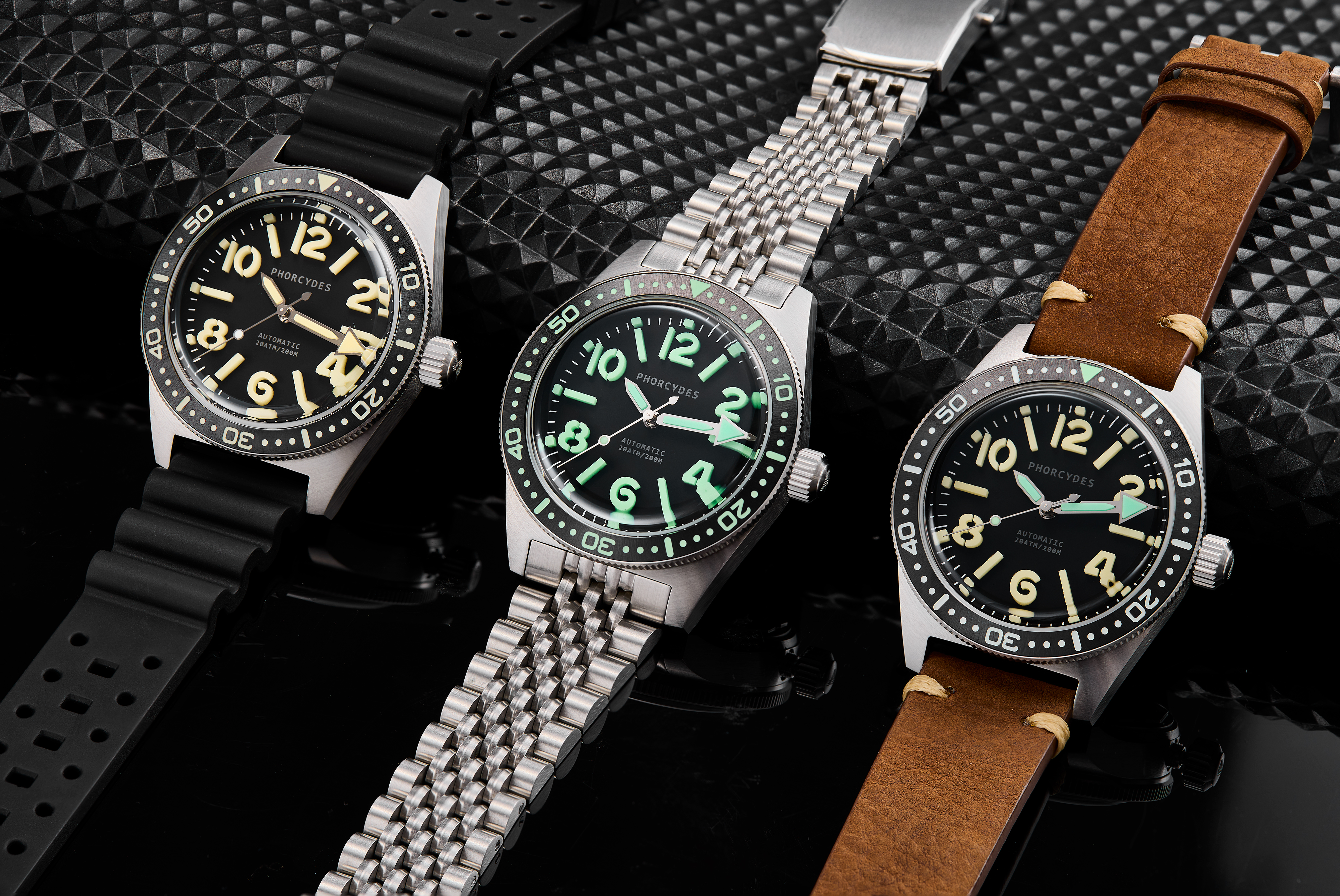 PH-4A skin diver watches with FKM strap