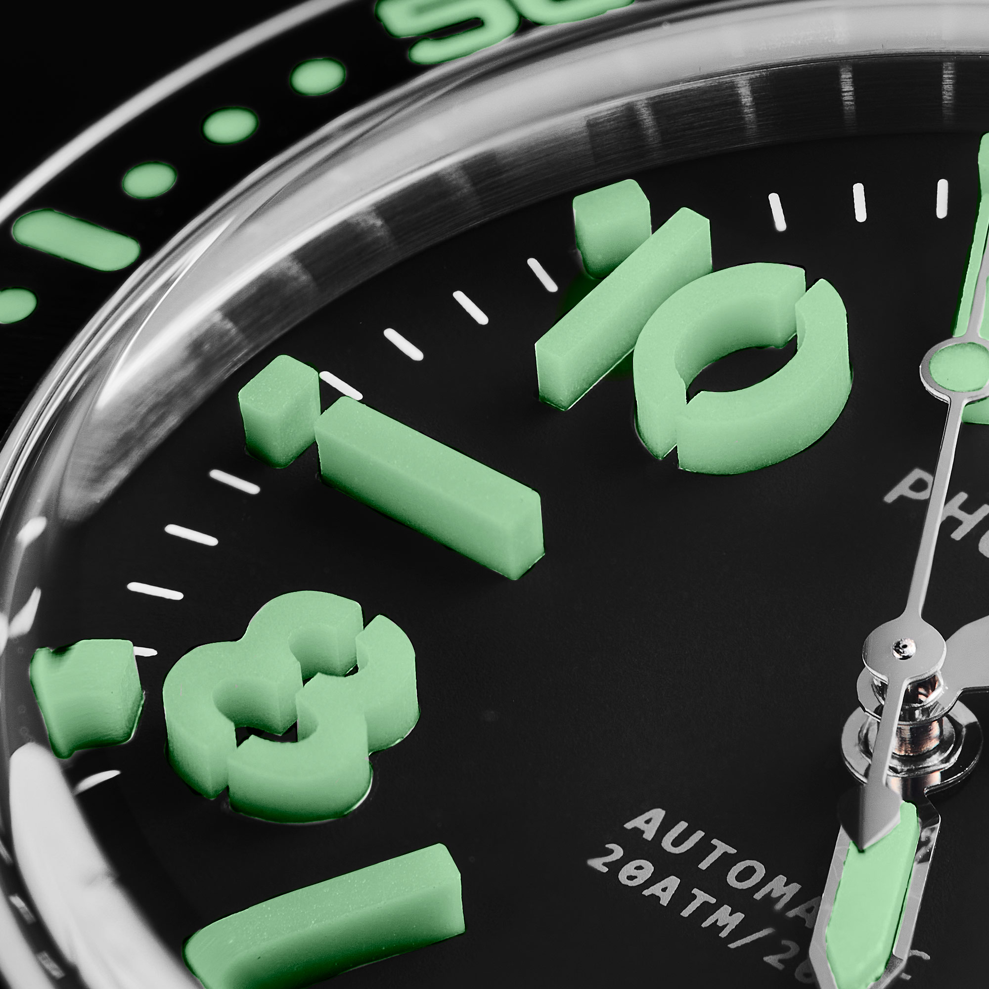 PH-4A skin diver watches with FKM strap