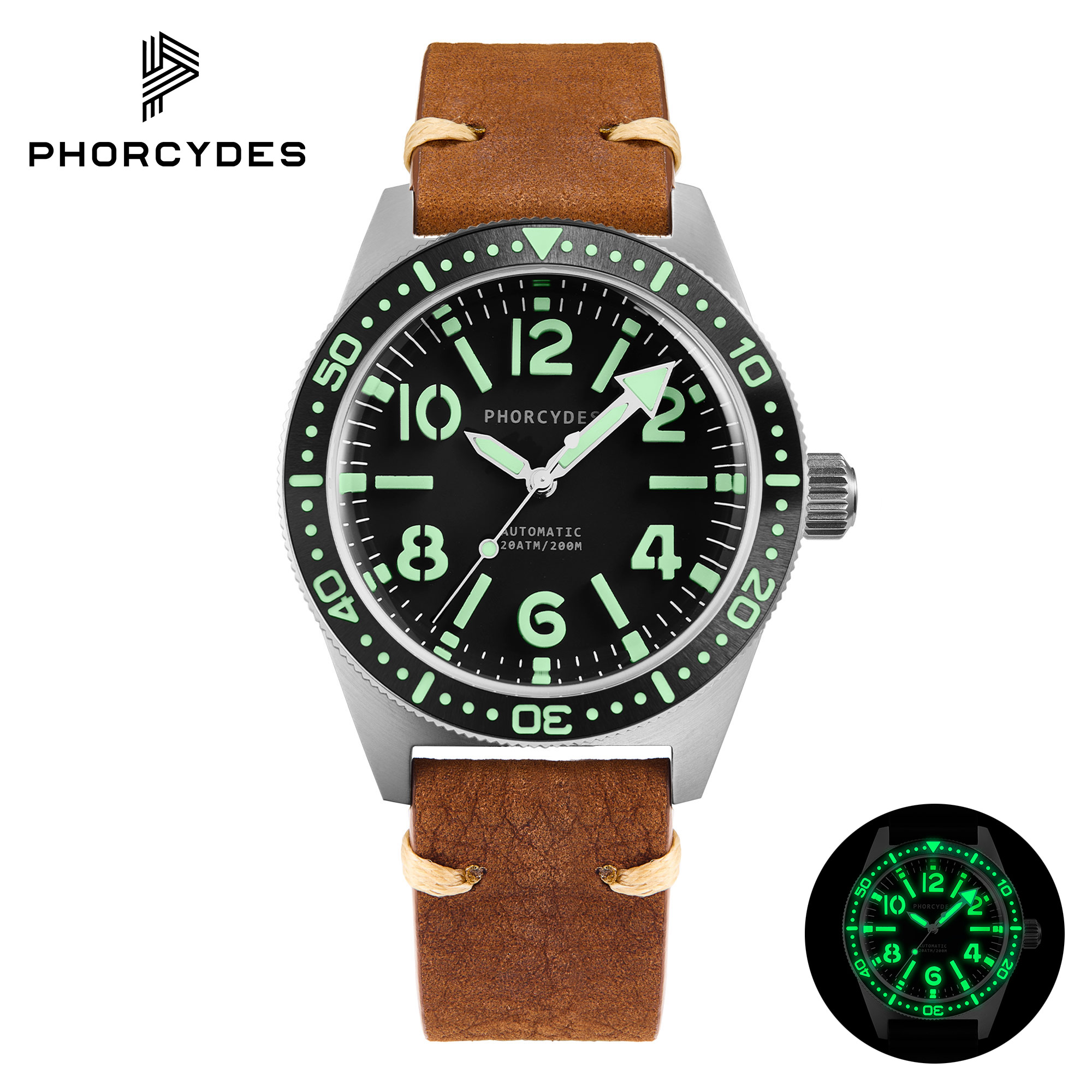 PH-4A skin diver watches with leather strap