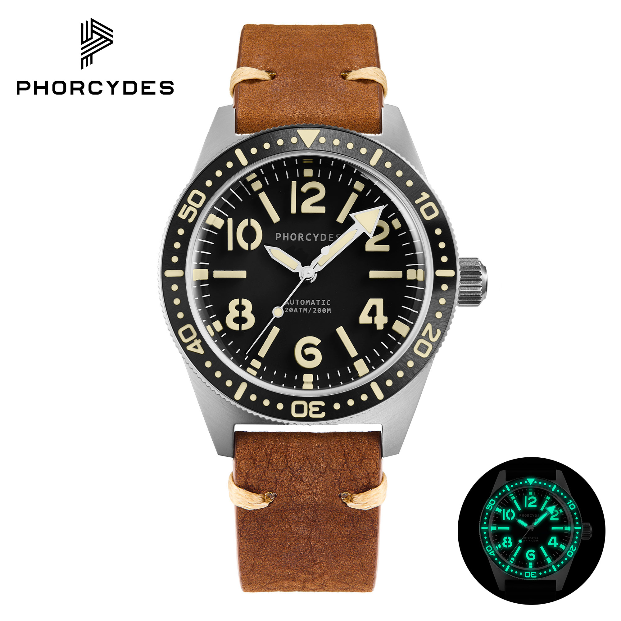 PH-4A skin diver watches with leather strap