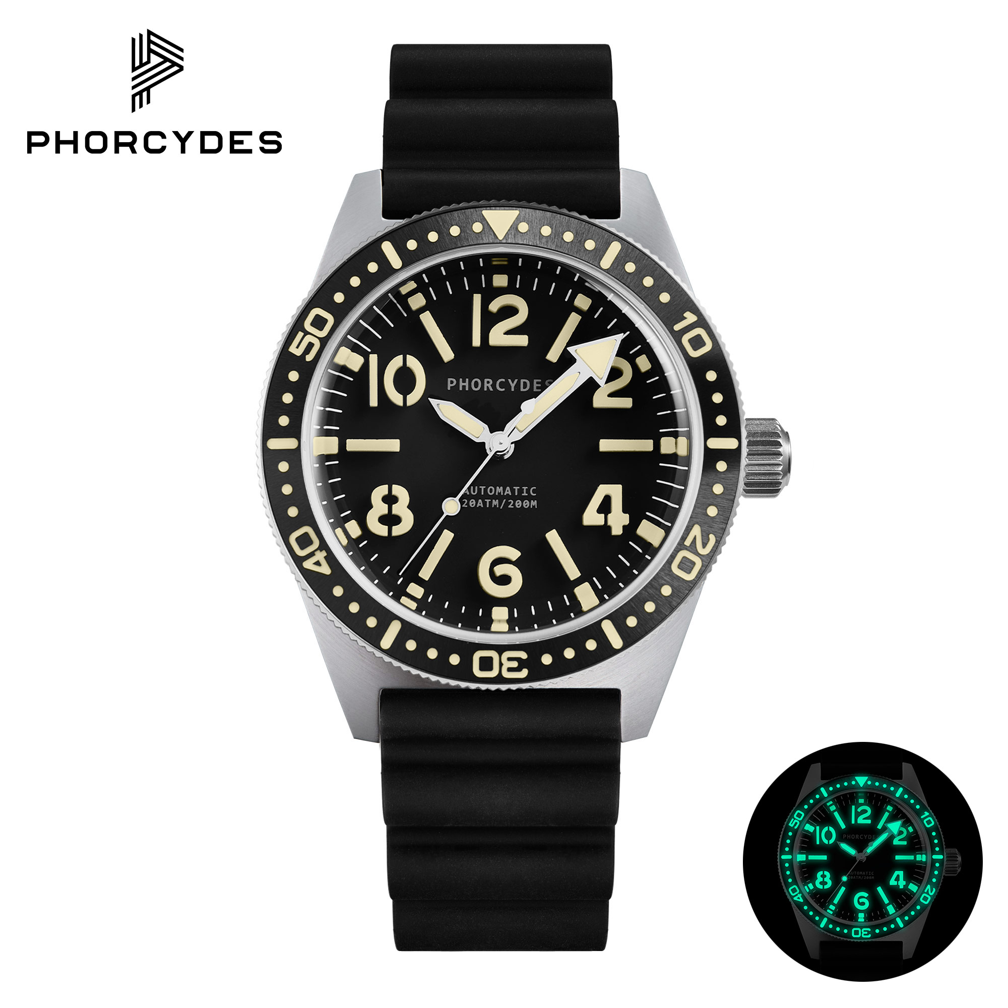 PH-4A skin diver watches with FKM strap