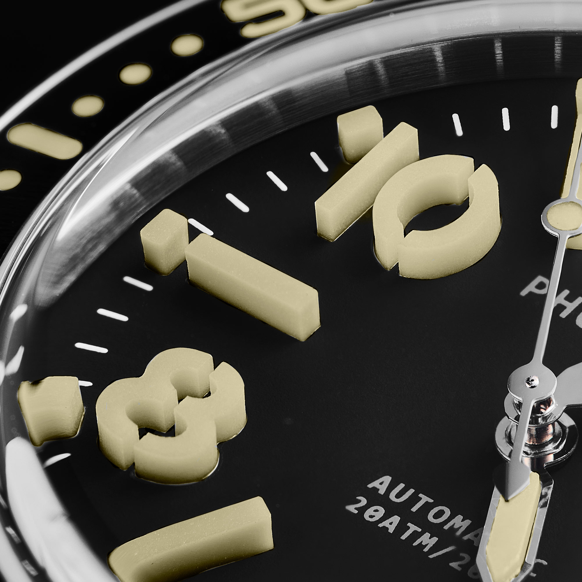 PH-4A skin diver watches with FKM strap