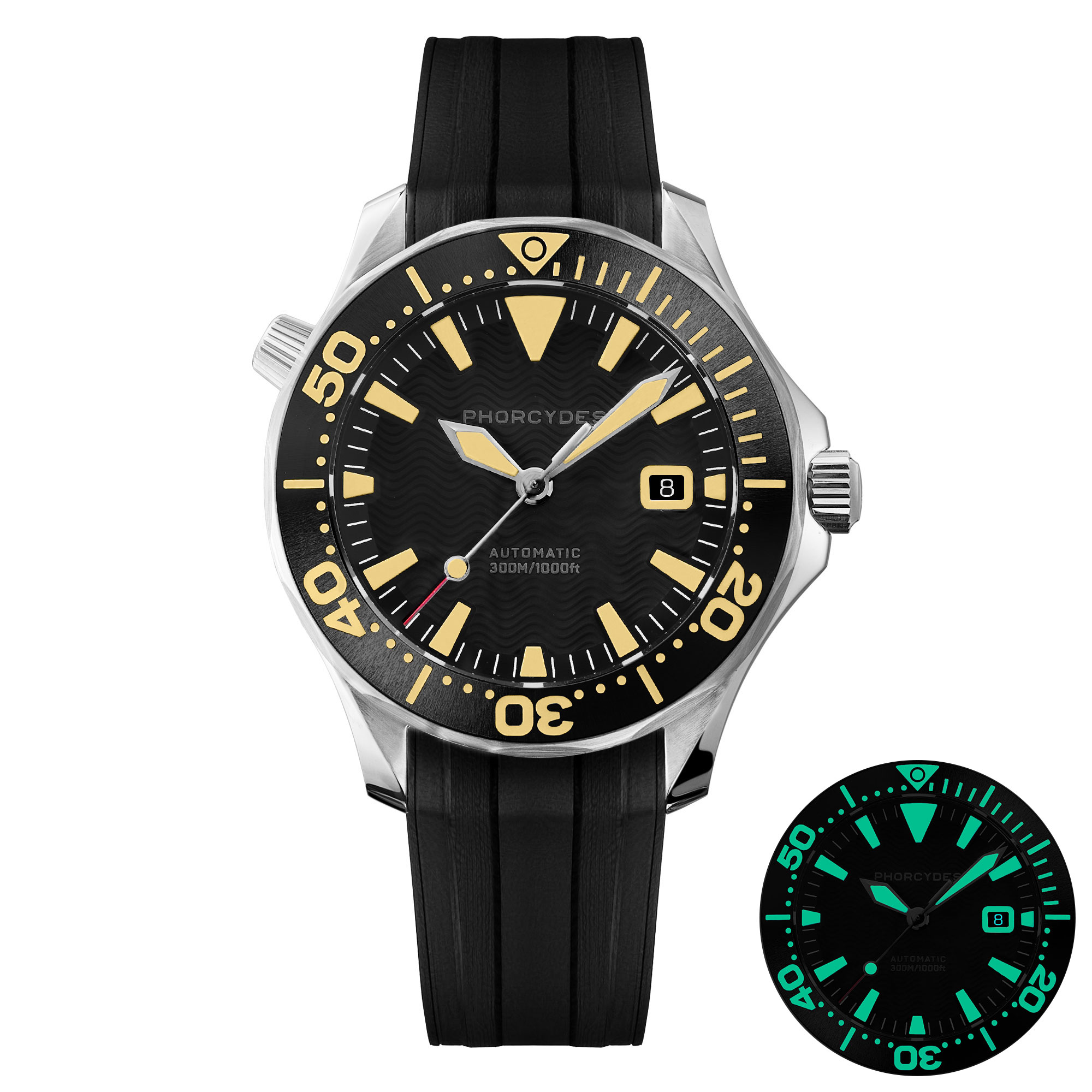 PH-6  with FKM strap (black dial)
